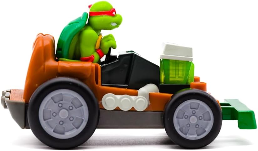 Teenage Mutant Ninja Turtles Shell Smasher Karts Raphael toy from Funrise, featuring Raphael in his signature ninja shell kart.