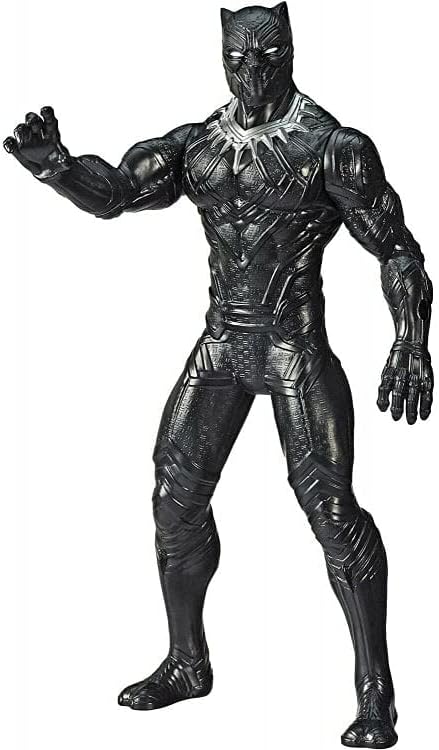 Black Panther Mighty Hero Series action figure by Hasbro, detailed Marvel superhero toy with vibrant costume and dynamic pose