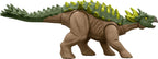 Jurassic World Rebirth Strike Attack Yuxisaurus toy dinosaur with detailed green and brown scales, fierce expression, and pose.