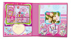 PECOWARE Scrapbook kit with colorful papers, embellishments, and tools for creative scrapbooking projects.
