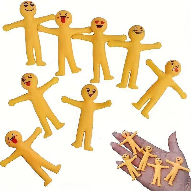Stretchable yellow figure toy from Creative Lala, showing a flexible, playful character with detailed features and vibrant color.