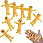 Stretchable yellow figure toy from Creative Lala, showing a flexible, playful character with detailed features and vibrant color.