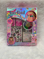 PECOWARE Pecoware face paint glitter tattoo with vibrant colors and sparkling glitter, designed for creative face and body art.