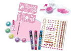 Pecoware Glitz Fun Tattoo Art design featuring vibrant, colorful tattoo-inspired illustrations on a white background.
