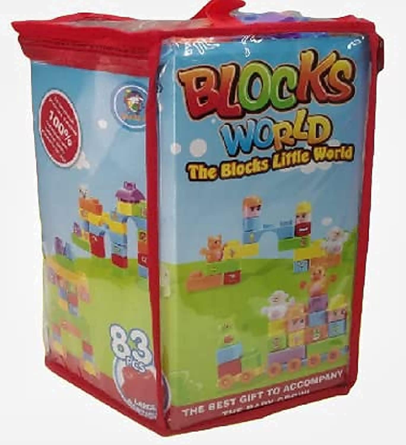 Set of 83 large jumbo building blocks for kids, colorful toy bricks ideal for creative construction and play. Main image
