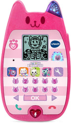 VTech Gabby's Dollhouse A-Meow-Zing Phone toy with colorful buttons and cartoon character design, suitable for young children.