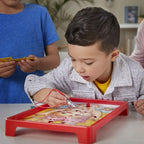 Hasbro Classic Operation game with a wooden game board, plastic patient parts, and a metal tweezers for removing ailments.