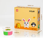 Playzokids Pet Paradise air dry modeling clay set with 12 non-toxic, safe clay pieces for kids' creative craft projects.