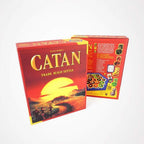 Playzokids Catan 6th Edition trade and build Settlers board game with colorful game pieces and hexagonal landscape tiles.
