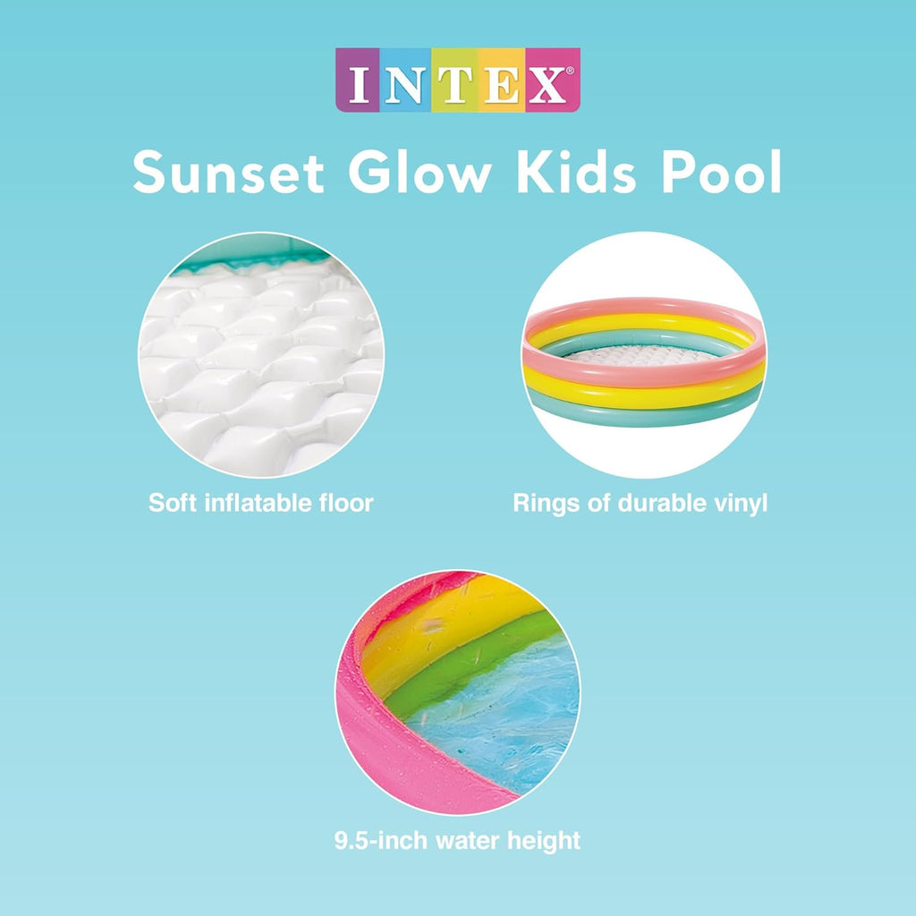 Intex Sunset Glow Pool, Ages 2+ Multicolor, 147 x 33 cm