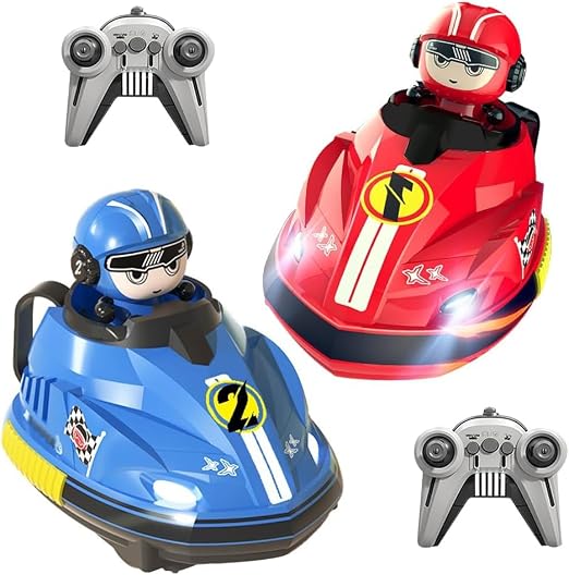 RC Bumper Cars for Kids, 2-Pack Remote Control Stunt Race Cars
