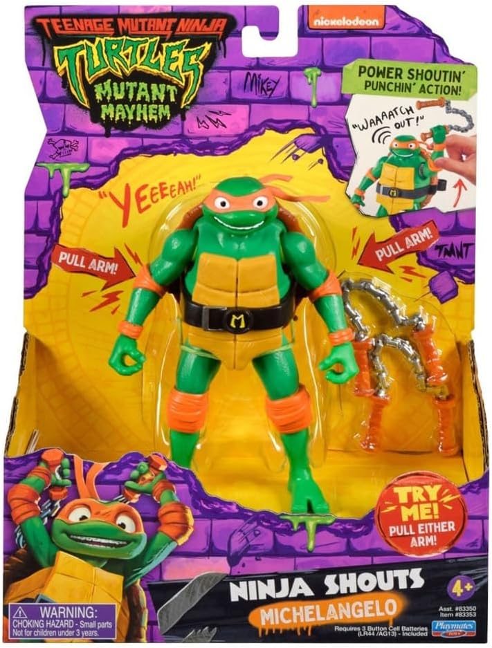 Mutant Mayhem 5.5” Michelangelo Deluxe Ninja Shouts Figure Main image