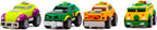 Teenage Mutant Ninja Turtles Shell Smasher Karts toy featuring Michelangelo from Funrise, with detailed turtle shell design and racing kart.