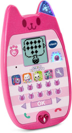 VTech Gabby's Dollhouse A-Meow-Zing Phone toy with colorful buttons and cartoon character design for kids.