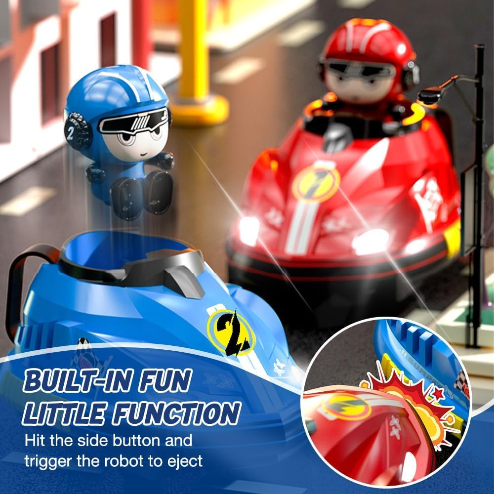 RC Bumper Cars for Kids, 2-Pack Remote Control Stunt Race Cars