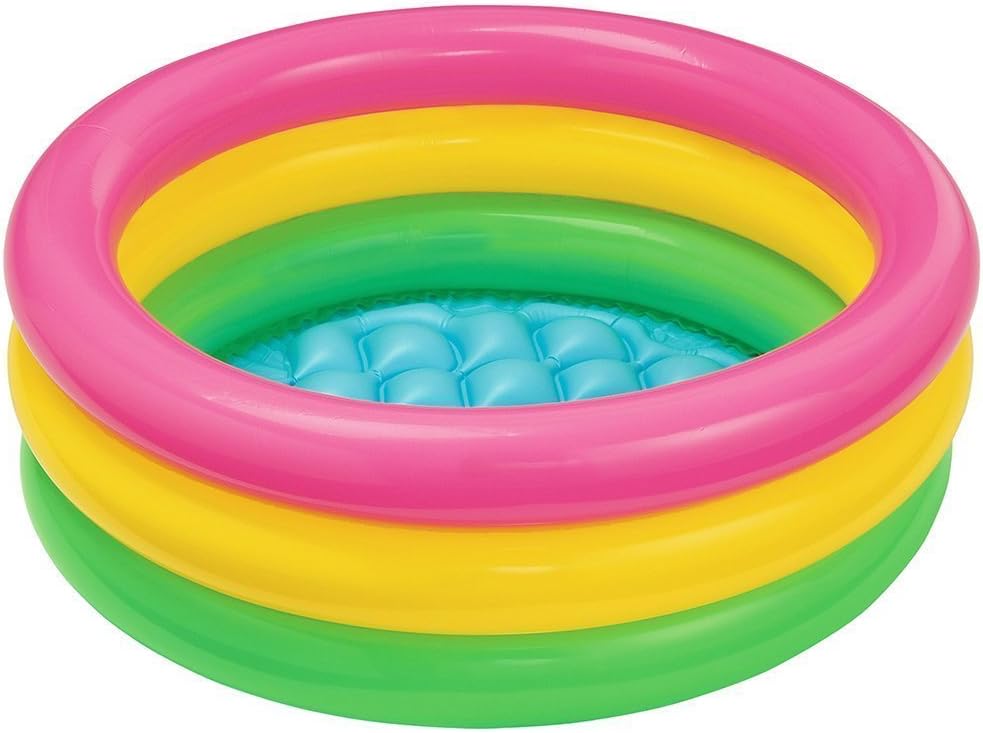 Intex 57107 SUNSET GLOW BABY POOL, 3-Ring w/Infl. Floor, Ages 1-3 Secondary image