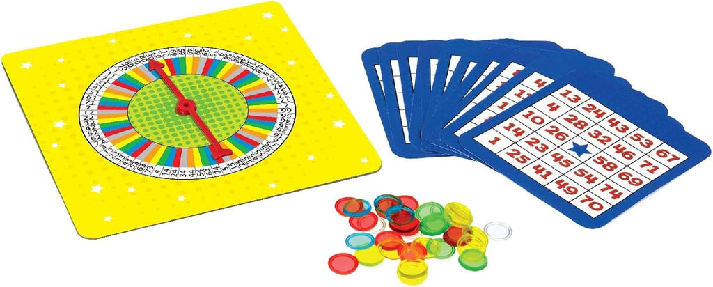 Playzokids Merchant Ambasodor Classic Bingo game with colorful bingo cards and tokens for fun family gameplay.