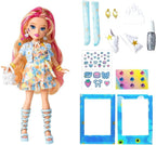 Far Out Toys GLO-UP Girls Tiffany Blonde fashion doll with jewelry, hair gems, accessories, face stickers, makeup, and nail art.