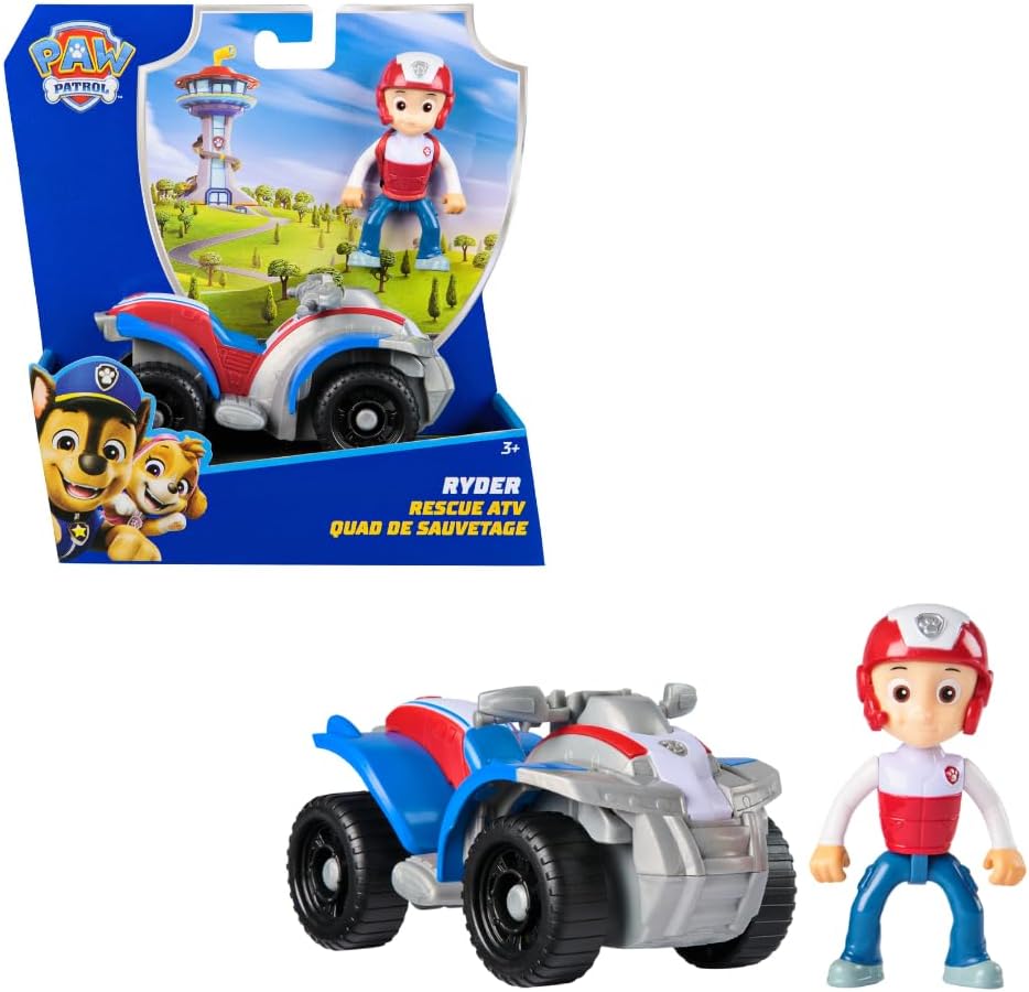 PAW PATROL, Rescue Quad with Ryder Toy Figure