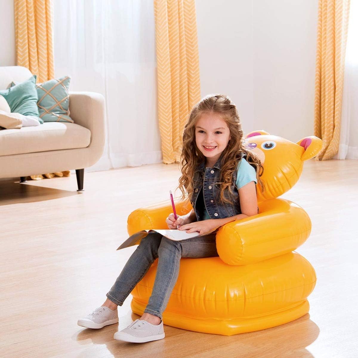 Intex Inflatable Happy Animal Chair, Assorted Color