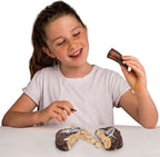 Playzokids National Geographic Dino Fossil Dig Kit with multicolor tools and fossils for educational excavation fun.