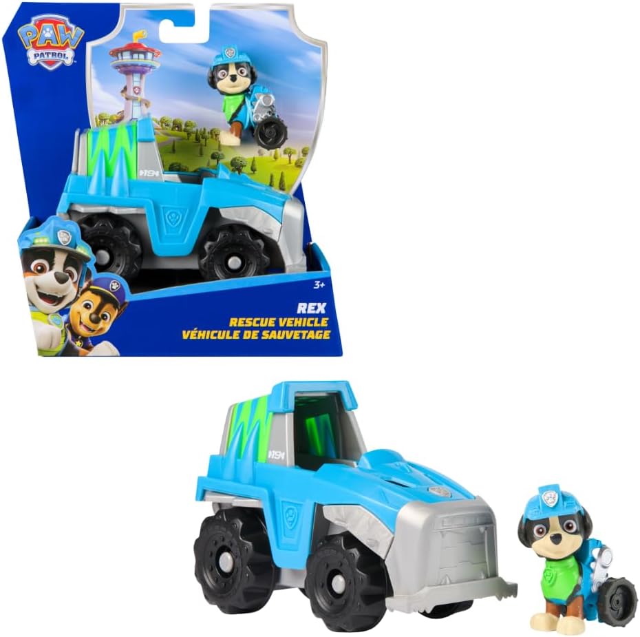 PAW PATROL, Rescue Vehicle with Rex Toy Figure