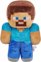 Mattel Minecraft plush toy, 8-inch soft stuffed figure of a popular blocky character from the Minecraft game.
