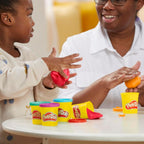 Yellow Play-Doh single can from Hasbro, 113g, with colorful dough visible inside, ideal for creative play and modeling.