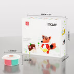 Playzokids Air Dry Clay Kit with 12 colorful pet-themed modeling clay pieces for kids, perfect for creative craft projects.