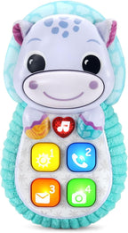 Vtech Baby Hello Hippo soft phone toy with colorful buttons and friendly hippo face for infants and toddlers.