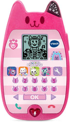 VTech Gabby's Dollhouse A-Meow-Zing Phone toy with colorful buttons and cartoon character design for kids' play.