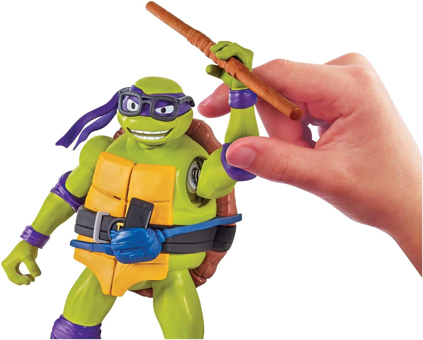 Mutant Mayhem 5.5-inch Donatello Ninja Shouts figure by Playmates, detailed action figure with ninja gear and expressive features.