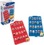 Hasbro Guess Who? Grab and Go board game with colorful character cards and game pieces on a tabletop.