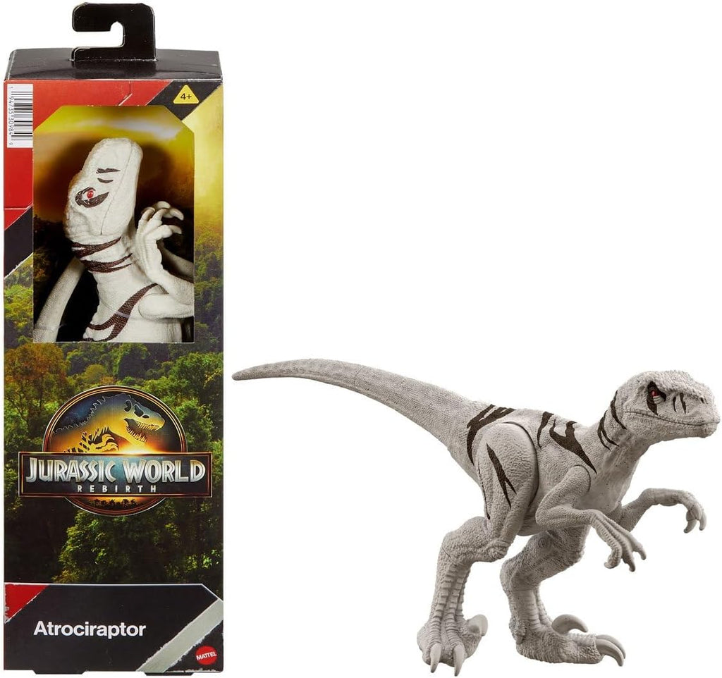 Jurassic World Atrociraptor dinosaur figure with detailed features and realistic design, perfect for display or play.