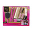 Children's toy hairdresser's set with styler and 9 accessories by LDUO, including combs, brushes, and styling tools for kids.
