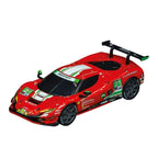 Carrera GO! Ferrari Power Racing slot car set with two red Ferrari cars on a track for kids and racing enthusiasts.