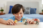 Jurassic World Mighty Biters Ankylosaurus toy with detailed scales and armored body, designed for children and dinosaur enthusiasts.