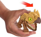 Jurassic World Mighty Biters Ankylosaurus toy figure with detailed armored body and tail, designed for children.