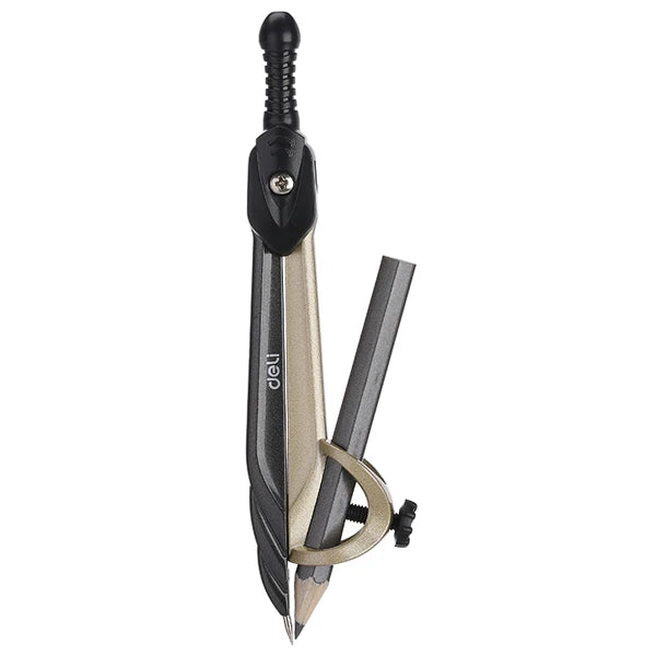 Playzokids Compass 125x32x17 mm with pencil holder, metal drawing tool with adjustable arm and built-in pencil slot.