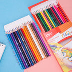 Set of 36 colorful Playzokids colored pencils arranged in a box, showcasing vibrant shades for drawing and coloring.