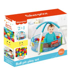 Fisher-Price baby ball pit with colorful plastic balls for infants and toddlers to play and explore safely.