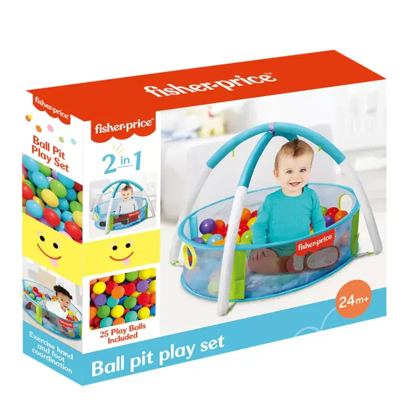 Fisher-Price baby ball pit with colorful plastic balls for infants and toddlers to play and explore safely. Main image