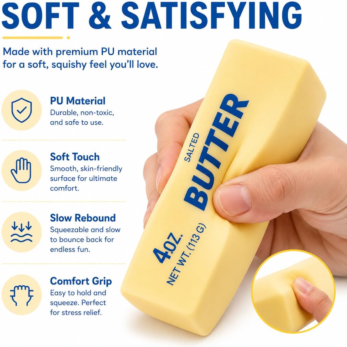 Butter Squishy Sensory Toy – Super Soft Slow Rising Stress Relief Fidget for Kids & Adults Secondary image