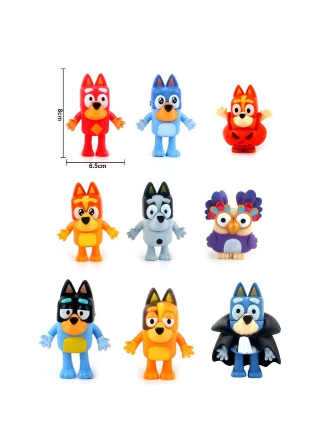 Bluey Character Set – 9 Pieces