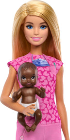 Barbie Baby Doctor Doll with Blonde Fashion Wearing Pink Scrubs