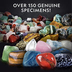 Colorful National Geographic rock and mineral card game by Playzokids featuring various rock and mineral illustrations on cards.