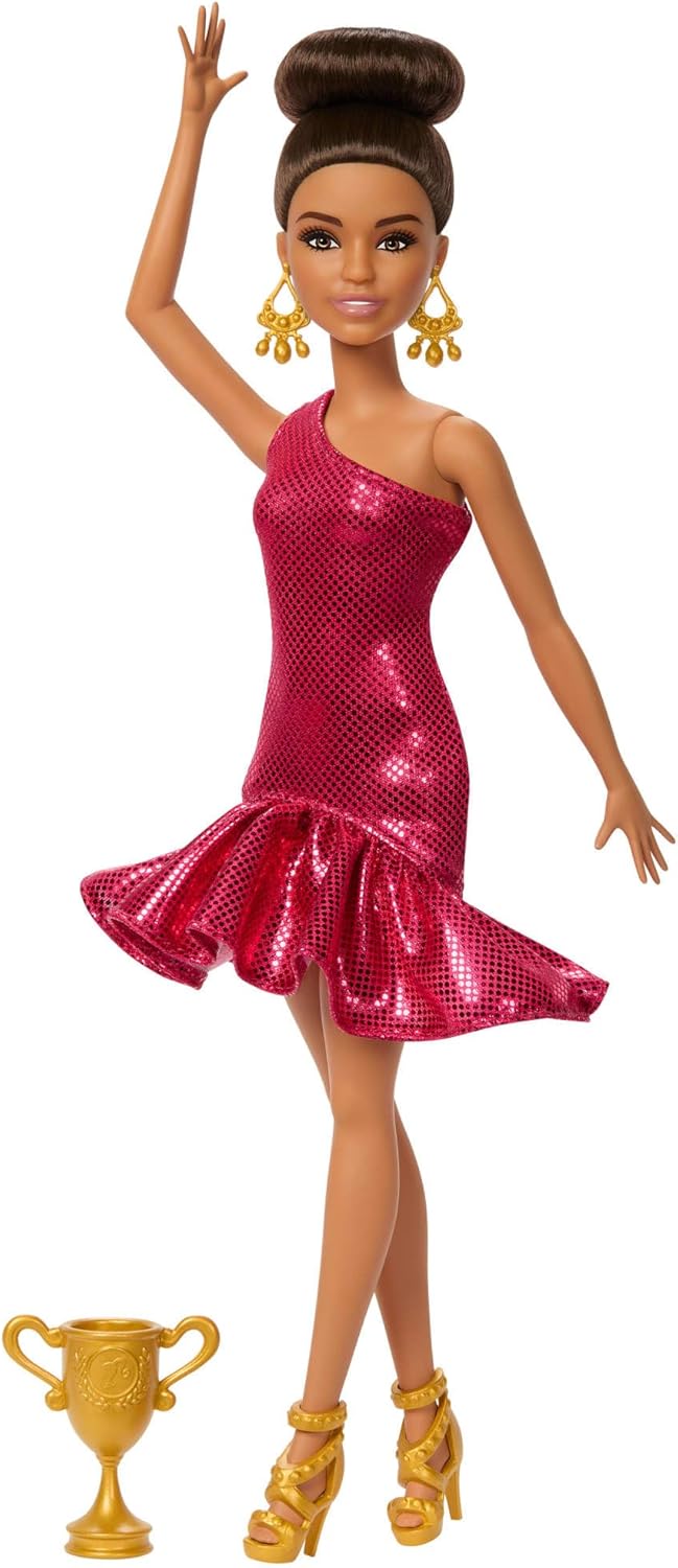 Barbie Ballroom Dancer Fashion Doll with Red Ruffle Dress