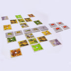 Catan Rivals board game by Playzokids featuring cards and game pieces for two players aged 10 and up, with a 45 to 120-minute playtime.