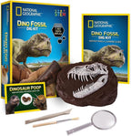 Multicolor National Geographic Dino Fossil Dig Kit by Playzokids with excavation tools and fossil replicas for educational fun
