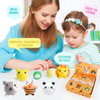 Set of 12 Playzokids Air Dry Clay Pet Paradise modeling clay for kids, safe, non-toxic, and ideal for creative craft projects.